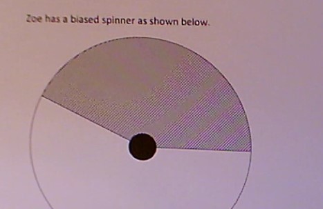 Video showing you how to calculate the probability of a spinner landing on a particular outcome.